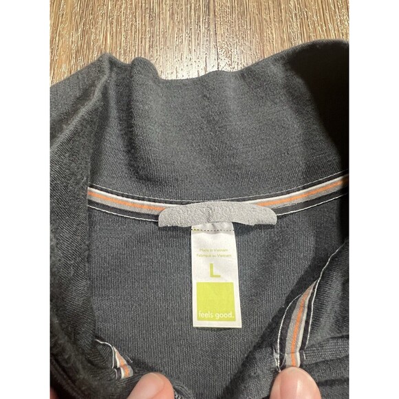 Smartwool Pullover Mens Large Gray Quarter Zip Merino Wool Base Layer Outdoor - Picture 4 of 8